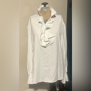 White Ruffled Blouse